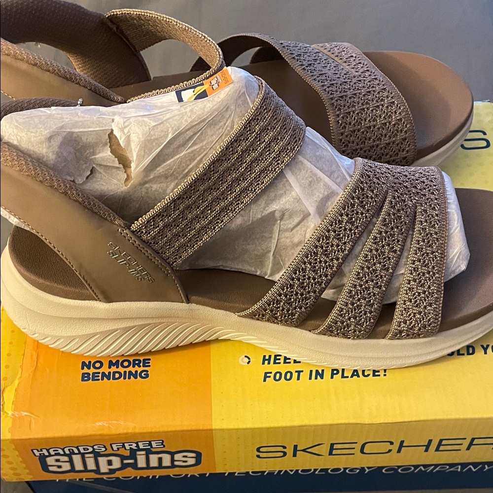 Skechers Women's Brown Slip-On Sandals